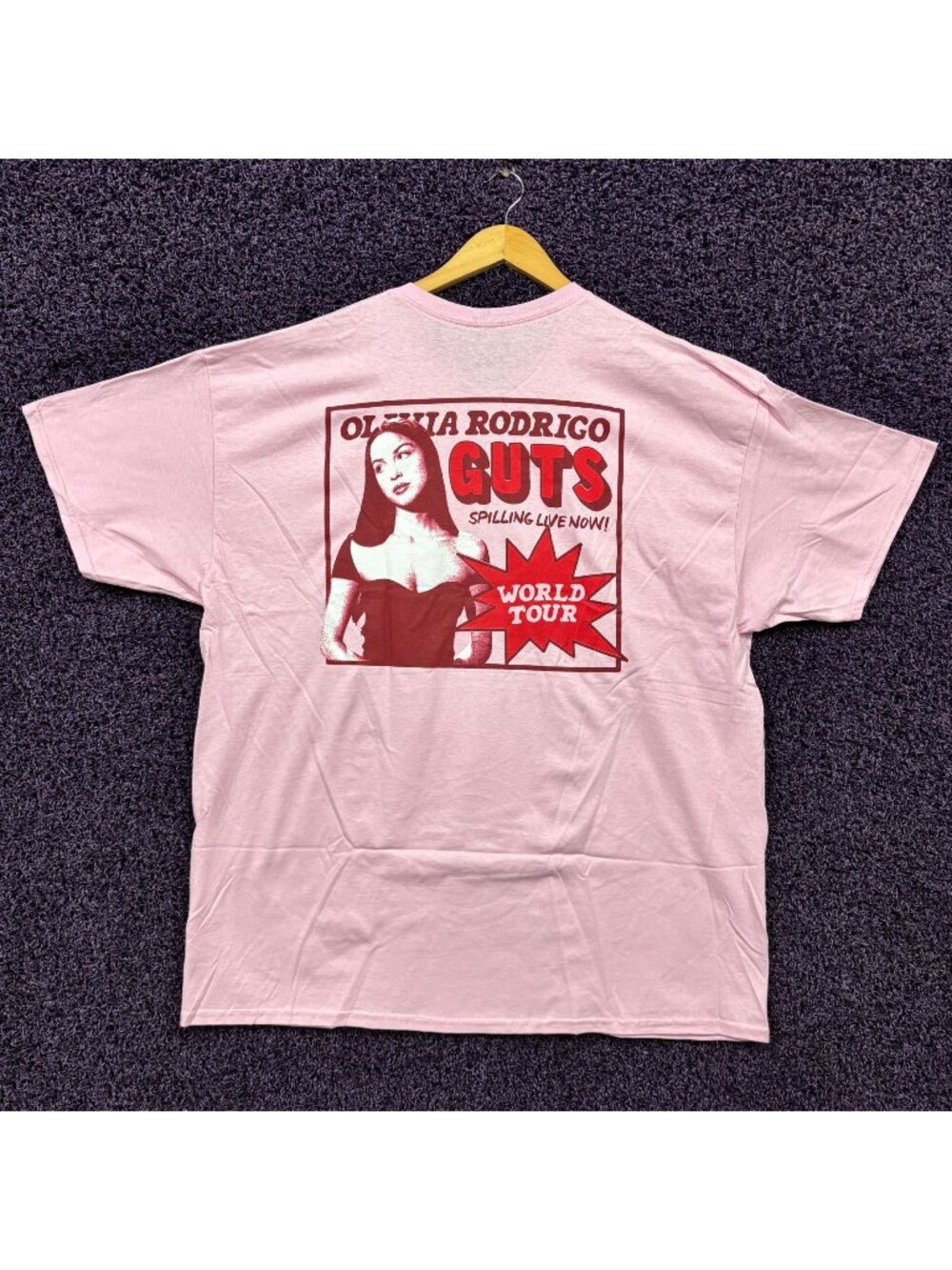 Olivia Rodrigo World Tour Double Sided Monochrome T-Shirt Size XXL